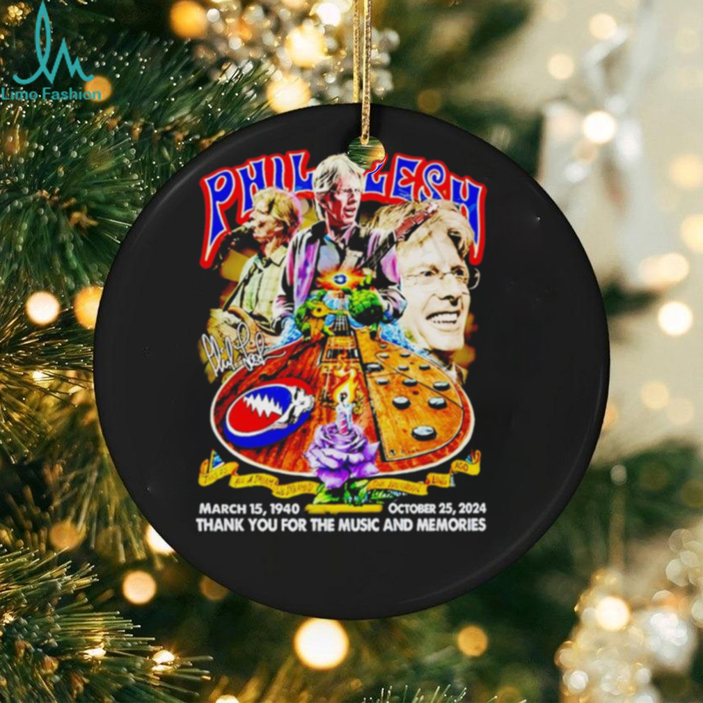 Phil Lesh March 15 1940 October 25, 2024 signature thank you for the music and memories shirt Phil Lesh March 15 1940 October 25, 2024 signature thank you for the music and memories shirt