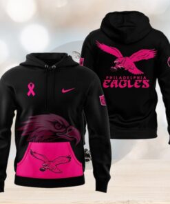 Philadelphia Eagles 2024 NFL Crucial Catch Breast Cancer Hoodie