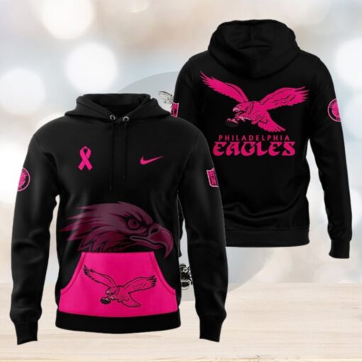 Philadelphia Eagles 2024 NFL Crucial Catch Breast Cancer Hoodie