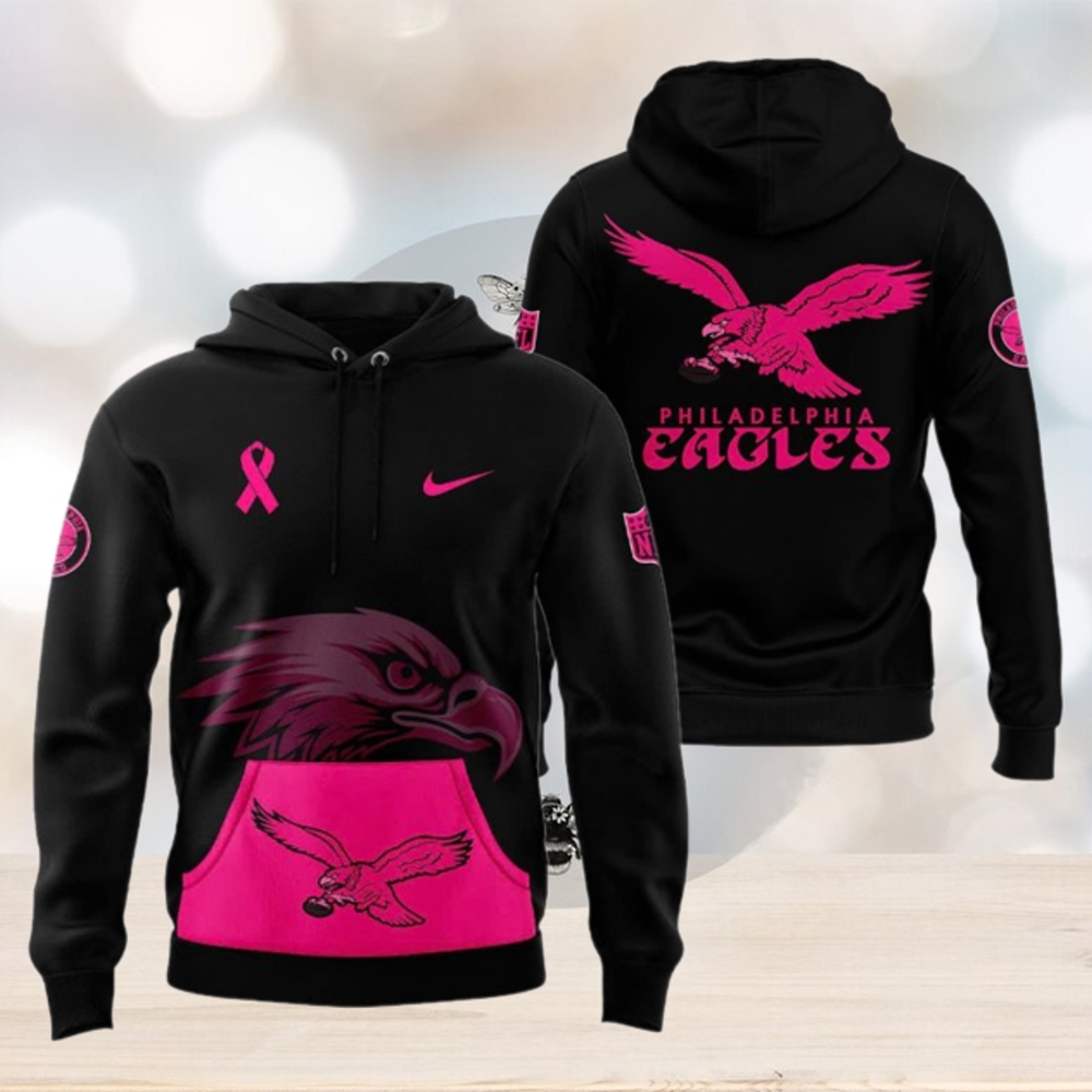 Philadelphia Eagles 2024 NFL Crucial Catch Breast Cancer Hoodie Philadelphia Eagles 2024 NFL Crucial Catch Breast Cancer Hoodie