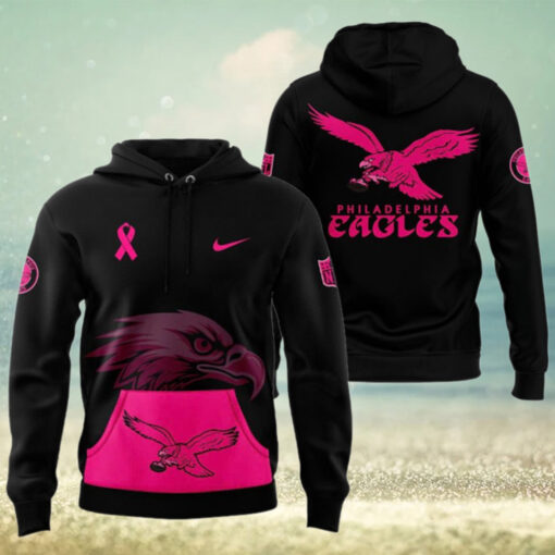 Philadelphia Eagles 2024 NFL Crucial Catch Breast Cancer Hoodie