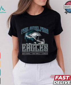 Philadelphia Eagles Helmet Garment Dyed Heavyweight T Shirt