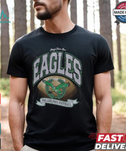 Philadelphia Eagles Stoney Clover Lane x '47 Black Glitter Rocker Retro Tubular T Shirt