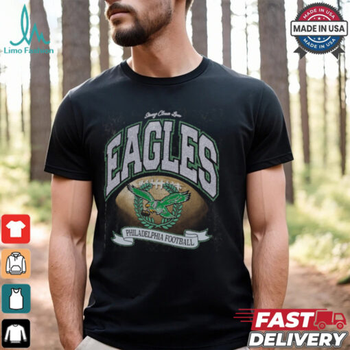 Philadelphia Eagles Stoney Clover Lane x ’47 Black Glitter Rocker Retro Tubular T Shirt