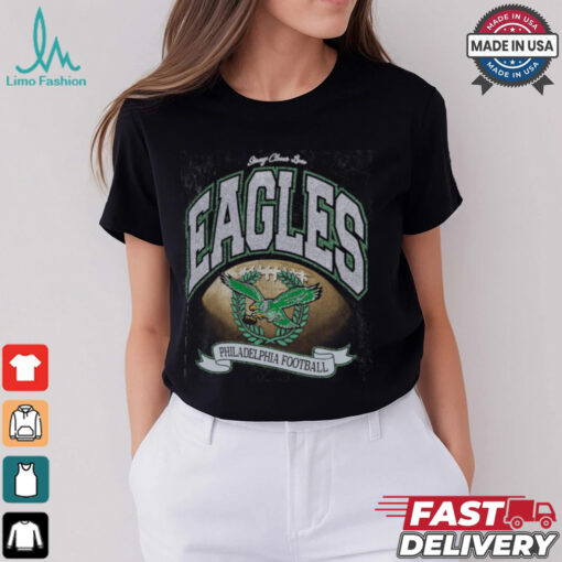 Philadelphia Eagles Stoney Clover Lane x ’47 Black Glitter Rocker Retro Tubular T Shirt