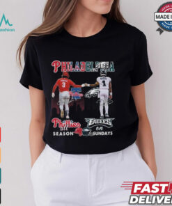 Philadelphia Phillies All Season Philadelphia Eagles On Sundays 2024 T shirt