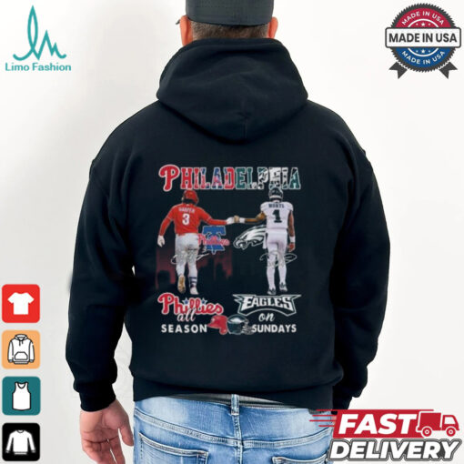 Philadelphia Phillies All Season Philadelphia Eagles On Sundays 2024 T shirt