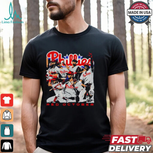 Philadelphia Phillies Red October starting line up shirt