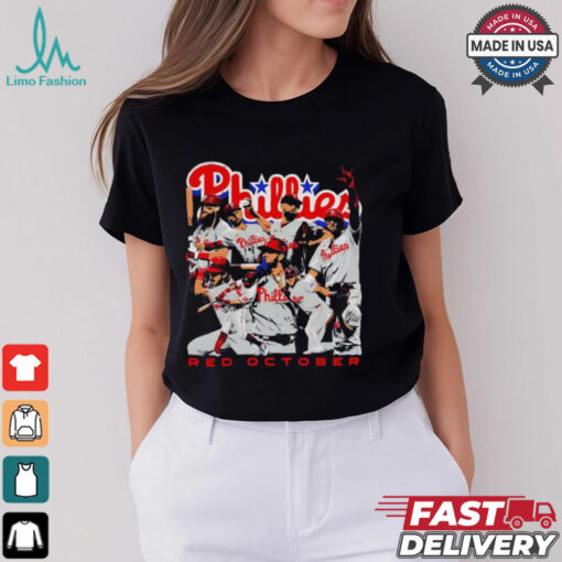 Philadelphia Phillies Red October starting line up shirt