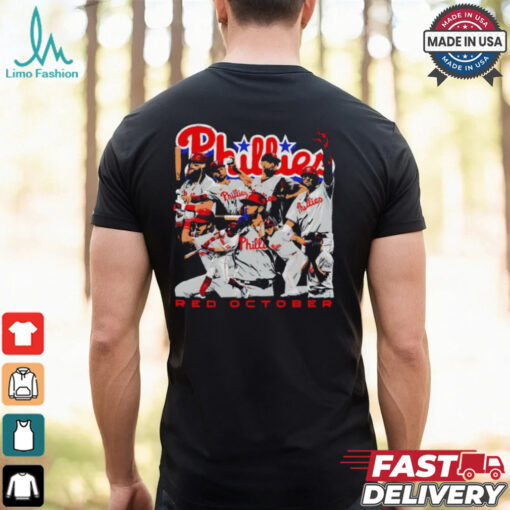 Philadelphia Phillies Red October starting line up shirt