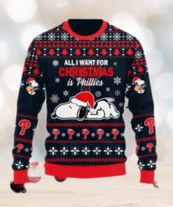 Philadelphia Phillies Snoopy MLB Ugly Christmas Sweater