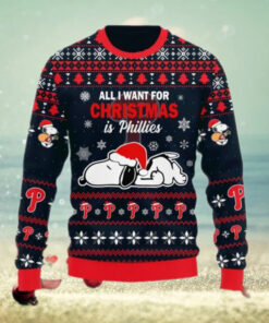 Philadelphia Phillies Snoopy MLB Ugly Christmas Sweater