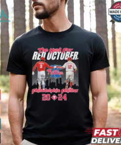 Philadelphia Phillies The Hunt For Red October 2024 Baseball League Harper and Schwarber Signatures t shirt