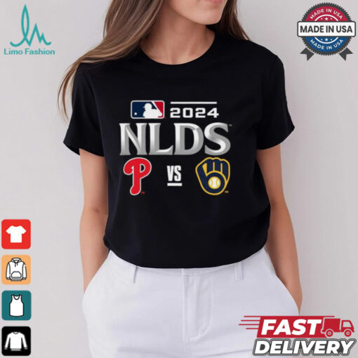 Philadelphia Phillies vs Milwaukee Brewers 2024 MLB NLDS Matchup Set Logo T Shirt