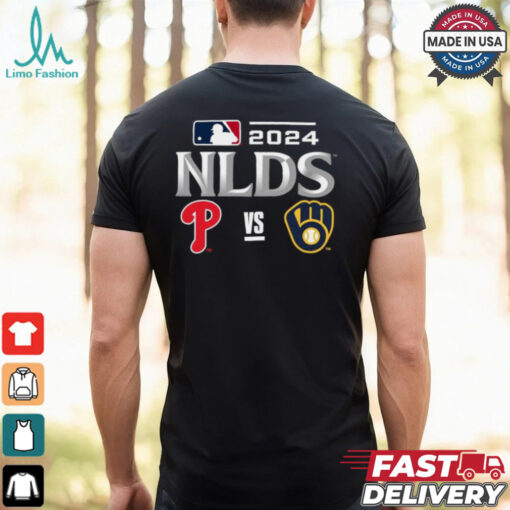 Philadelphia Phillies vs Milwaukee Brewers 2024 MLB NLDS Matchup Set Logo T Shirt