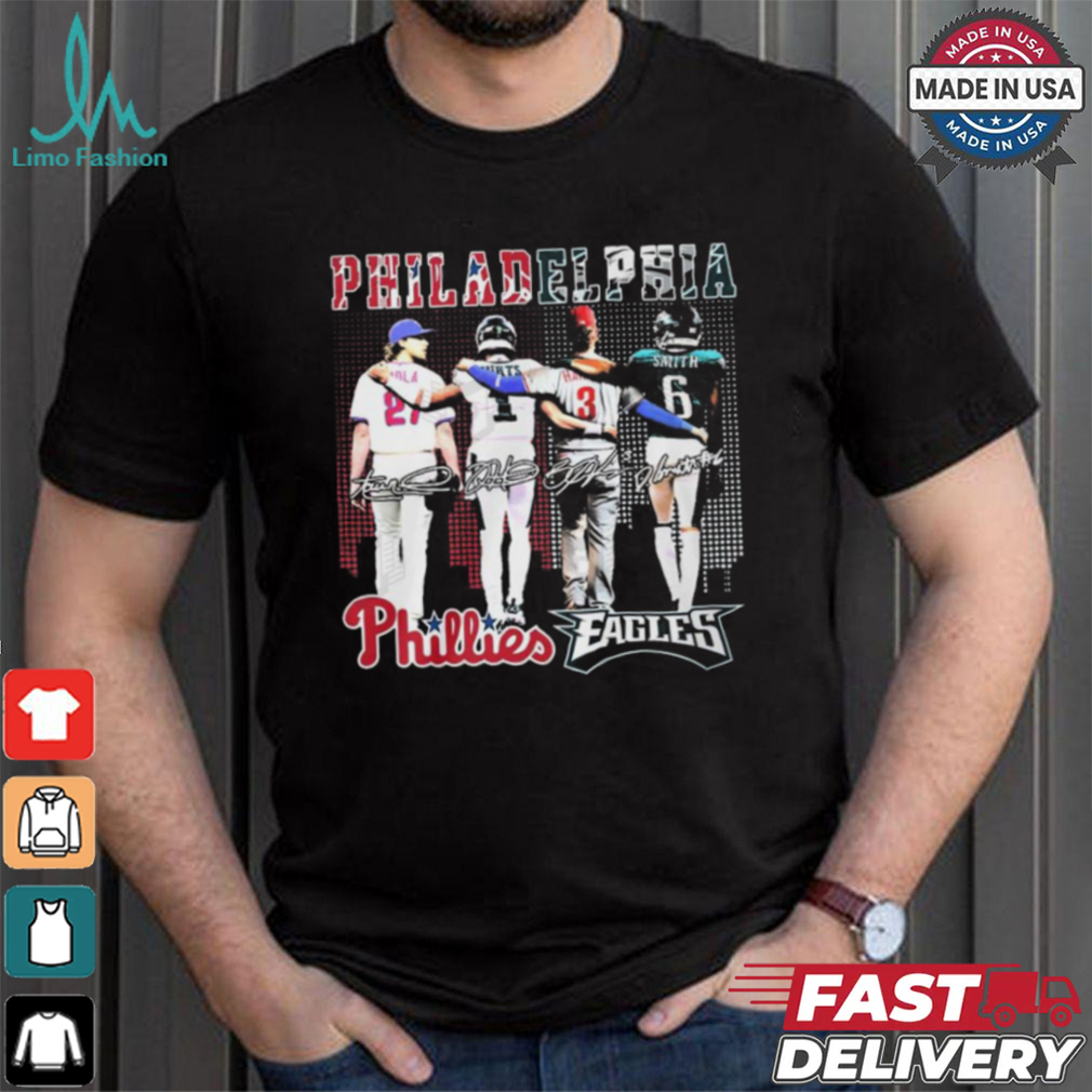Philadelphia Phillies x Philadelphia Eagles Signature Unisex T Shirt Philadelphia Phillies x Philadelphia Eagles Signature Unisex T Shirt