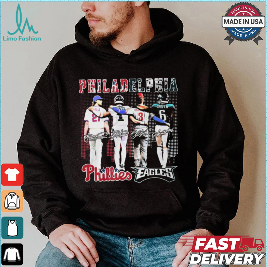 Philadelphia Phillies x Philadelphia Eagles Signature Unisex T Shirt Philadelphia Phillies x Philadelphia Eagles Signature Unisex T Shirt