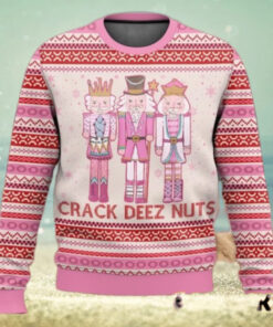 Pink Nutcracker Crack Deez Nuts Ugly Christmas Sweater