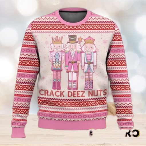 Pink Nutcracker Crack Deez Nuts Ugly Christmas Sweater