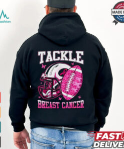 Pink Ribbon Breast Cancer Awareness Shirt, Tackle Cancer with Football Spirit