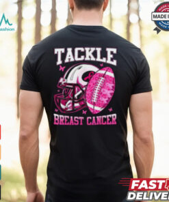 Pink Ribbon Breast Cancer Awareness Shirt, Tackle Cancer with Football Spirit