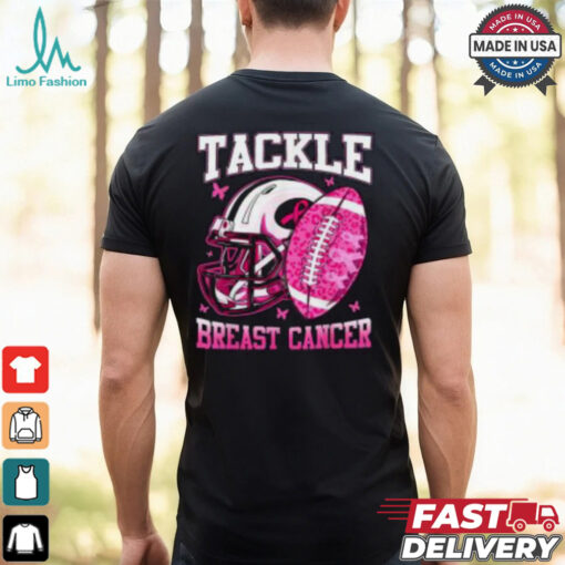 Pink Ribbon Breast Cancer Awareness Shirt, Tackle Cancer with Football Spirit