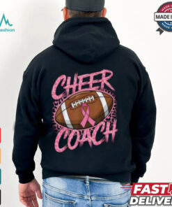 Pink Ribbon Football Shirt, Breast Cancer Awareness for Cheer Coaches