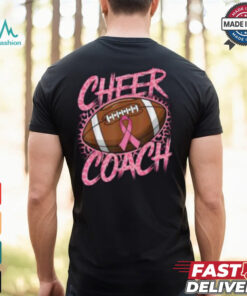 Pink Ribbon Football Shirt, Breast Cancer Awareness for Cheer Coaches