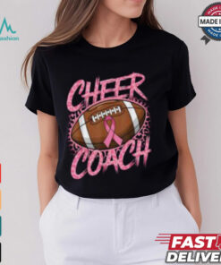 Pink Ribbon Football Shirt, Breast Cancer Awareness for Cheer Coaches