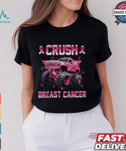 Pink Ribbon Monster Truck Breast Cancer Awareness Shirt for Kids, Support Tee