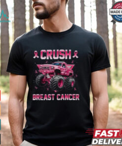 Pink Ribbon Monster Truck Breast Cancer Awareness Shirt for Kids, Support Tee