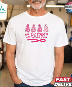 Pink ghost October Breast Cancer Awareness shirt