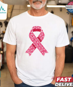 Pink ribbon heart October Breast Cancer Awareness shirt