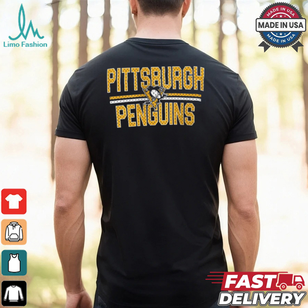 Pittsburgh Penguins Starter Mesh Look Team Name Logo Pullover shirt Pittsburgh Penguins Starter Mesh Look Team Name Logo Pullover shirt