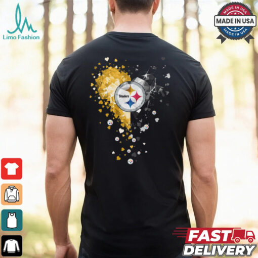 Pittsburgh Steelers Crystal Heart Shirt