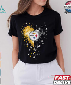 Pittsburgh Steelers Crystal Heart Shirt