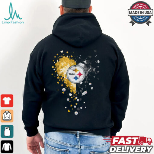 Pittsburgh Steelers Crystal Heart Shirt