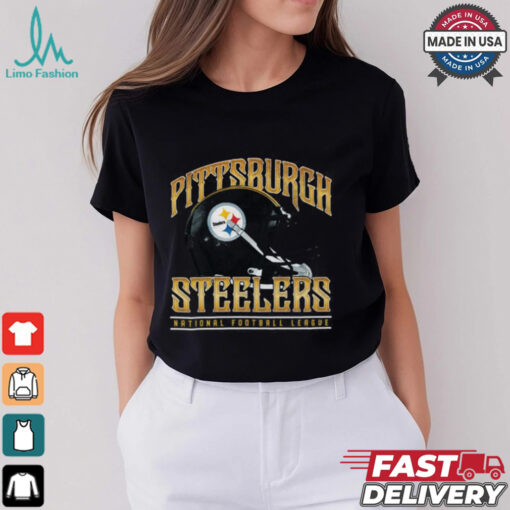 Pittsburgh Steelers Helmet Garment Dyed Heavyweight T Shirt