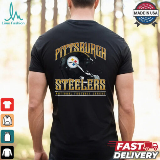 Pittsburgh Steelers Helmet Garment Dyed Heavyweight T Shirt