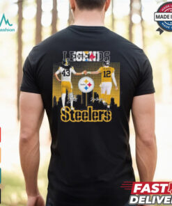 Pittsburgh Steelers Legends Troy Polamalu and Terry Bradshaw Signatures Shirt