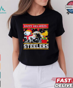 Pittsburgh Steelers Snoopy and Woodstock Happy Holidays shirt