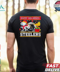 Pittsburgh Steelers Snoopy and Woodstock Happy Holidays shirt