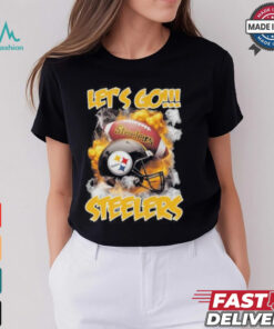 Pittsburgh Steelers Vintage Helmets Let’s Go Steelers Shirt