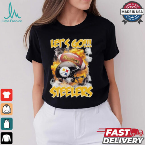 Pittsburgh Steelers Vintage Helmets Let’s Go Steelers Shirt