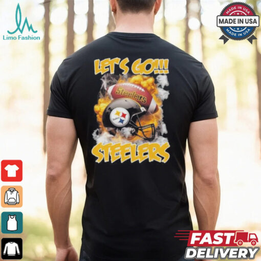Pittsburgh Steelers Vintage Helmets Let’s Go Steelers Shirt