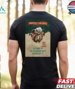 Poster Protest The Hero The Basement East in Nashville TN October 13 2024 t shirt