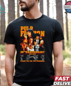 Pulp Fiction 30th anniversary 1994 2024 signature thank you for the memories shirt