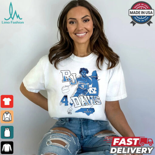RJ Davis North Carolina Tar Heels Journey Blue shirt