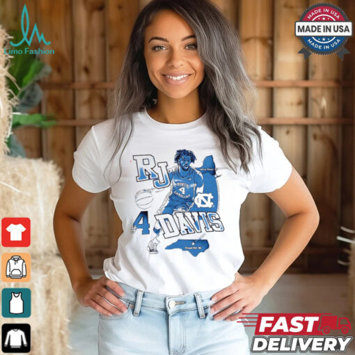 RJ Davis North Carolina Tar Heels Journey Blue shirt