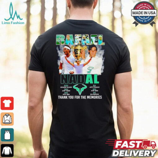 Rafael Nadal 2001 2024 thank you for the memories signature shirt
